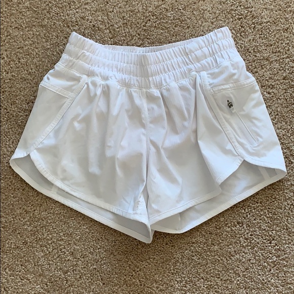 lululemon athletica Pants - lululemon white workout shorts